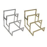 Maxbell Purse Display Stand Simple 3 Tier for Boutique Store Display Collection Silver