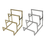 Maxbell Purse Display Stand Simple 3 Tier for Boutique Store Display Collection Silver