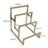 Maxbell Purse Display Stand Simple 3 Tier for Boutique Store Display Collection Gold
