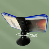 Maxbell Desktop Reference and Display System 360° Rotation for Museums Office Hotels Blue