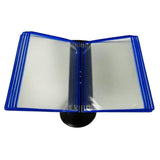 Maxbell Desktop Reference and Display System 360° Rotation for Museums Office Hotels Blue