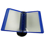 Maxbell Desktop Reference and Display System 360° Rotation for Museums Office Hotels Blue
