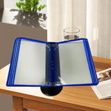 Maxbell Desktop Reference and Display System 360° Rotation for Museums Office Hotels Blue
