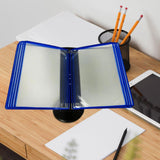 Maxbell Desktop Reference and Display System 360° Rotation for Museums Office Hotels Blue