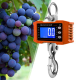 Maxbell Hanging Scale Construction Household Garage Hunting Site Digital Crane Scale Orange 500kg