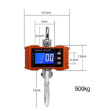 Maxbell Hanging Scale Construction Household Garage Hunting Site Digital Crane Scale Orange 500kg