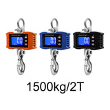 Maxbell Hanging Scale Hold/Unit/tare/Zero Luggage Scale Handheld Digital Crane Scale Orange 1500KG