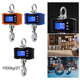 Maxbell Hanging Scale Hold/Unit/tare/Zero Luggage Scale Handheld Digital Crane Scale Orange 1500KG