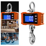 Maxbell Hanging Scale Hold/Unit/tare/Zero Luggage Scale Handheld Digital Crane Scale Orange 2T
