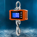 Maxbell Hanging Scale Hold/Unit/tare/Zero Luggage Scale Handheld Digital Crane Scale Orange 2T