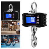 Maxbell Hanging Scale Hold/Unit/tare/Zero Luggage Scale Handheld Digital Crane Scale Black 2T