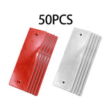 Maxbell 50 Pieces Generic Car Reflectors Sturdy Professional for Pickup Trailer Red