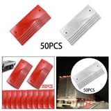Maxbell 50 Pieces Generic Car Reflectors Sturdy Professional for Pickup Trailer Red