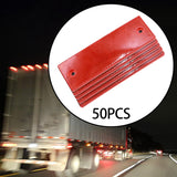 Maxbell 50 Pieces Generic Car Reflectors Sturdy Professional for Pickup Trailer Red