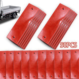 Maxbell 50 Pieces Generic Car Reflectors Sturdy Professional for Pickup Trailer Red