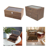 Maxbell Wooden Sunglasses Organizer Box Multi Grids Watch Box Eyewear Storage Holder 12 Slots