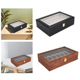 Maxbell Wooden Storage Box 24 Grids Lighters Organizer for Tabletop Bedroom Cabinets Color A