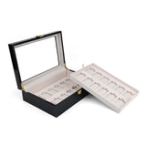 Maxbell Wooden Storage Box 24 Grids Lighters Organizer for Tabletop Bedroom Cabinets Color A