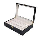 Maxbell Wooden Storage Box 24 Grids Lighters Organizer for Tabletop Bedroom Cabinets Color A