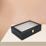 Maxbell Wooden Storage Box 24 Grids Lighters Organizer for Tabletop Bedroom Cabinets Color A