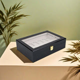Maxbell Wooden Storage Box 24 Grids Lighters Organizer for Tabletop Bedroom Cabinets Color A