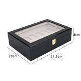 Maxbell Wooden Storage Box 24 Grids Lighters Organizer for Tabletop Bedroom Cabinets Color A