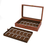 Maxbell Wooden Storage Box 24 Grids Lighters Organizer for Tabletop Bedroom Cabinets Color B
