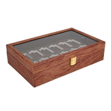 Maxbell Wooden Storage Box 24 Grids Lighters Organizer for Tabletop Bedroom Cabinets Color B