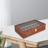 Maxbell Wooden Storage Box 24 Grids Lighters Organizer for Tabletop Bedroom Cabinets Color B