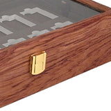 Maxbell Wooden Storage Box 24 Grids Lighters Organizer for Tabletop Bedroom Cabinets Color B