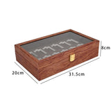 Maxbell Wooden Storage Box 24 Grids Lighters Organizer for Tabletop Bedroom Cabinets Color B