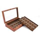 Maxbell Wooden Storage Box 24 Grids Lighters Organizer for Tabletop Bedroom Cabinets Color B