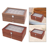 Maxbell Wood Storage Box 3 Tier Drawer Collection Box for Cabinets Tabletop Showcase Brown