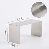 Maxbell 3 Pieces Riser Display Stands Display Shelf for Dessert Collectibles Perfume Brushed Silver