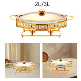 Maxbell Chafing Dish for Buffet Sturdy Food Warming Tray for Restaurant Wedding Home 2L