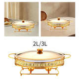 Maxbell Chafing Dish for Buffet Sturdy Food Warming Tray for Restaurant Wedding Home 2L