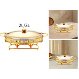 Maxbell Chafing Dish for Buffet Sturdy Food Warming Tray for Restaurant Wedding Home 2L