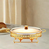 Maxbell Chafing Dish for Buffet Sturdy Food Warming Tray for Restaurant Wedding Home 2L