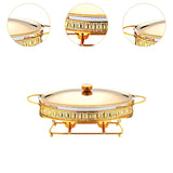 Maxbell Chafing Dish for Buffet Sturdy Food Warming Tray for Restaurant Wedding Home 3L