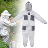 Maxbell Professional Bee Suit Gray Clothing Beginner Beekeepers Suit Beekeeping Suit XL  172 to 176cm
