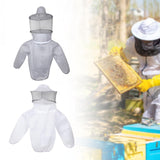 Maxbell Beekeeping Jacket Ventilated Protective Outdoor Lightweight Beekeeper Jacket White