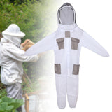 Maxbell Ventilated Beekeeper Suit White Long Sleeve Bee Keeper Professional Bee Suit XXL  176 to 185cm