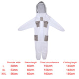 Maxbell Ventilated Beekeeper Suit White Long Sleeve Bee Keeper Professional Bee Suit XXL  176 to 185cm