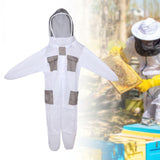 Maxbell Ventilated Beekeeper Suit White Long Sleeve Bee Keeper Professional Bee Suit L 165 to 172cm