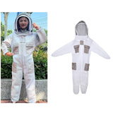 Maxbell Ventilated Beekeeper Suit White Long Sleeve Bee Keeper Professional Bee Suit L 165 to 172cm