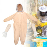 Maxbell Beekeeping Suit with Gloves Work Jumpsuit with Hood Clothing Beekeeper Suit