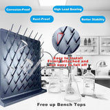 Maxbell Lab Drying Rack Fast Drainage Glassware Drying Rack for Lab Glassware Gray
