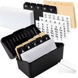 Maxbell Index Cards 25 Black A-z Letter Dividers Flash Cards for Paint Greeting Note