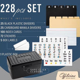 Maxbell Index Cards 25 Black A-z Letter Dividers Flash Cards for Paint Greeting Note