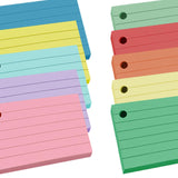 Maxbell 1000Pcs Index Cards with 10 Binder Rings Note Cards for Office Business Home